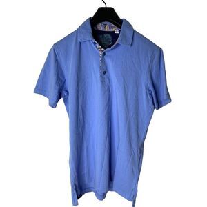 Robert Graham short sleeve polo blue men’s size small